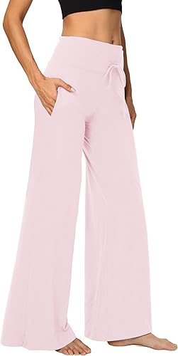 1/3 Pack Wide Leg Yoga Pants for Women, Comfy Lounge Pajama Sweatpants Loose Causal Palazzo with Pockets