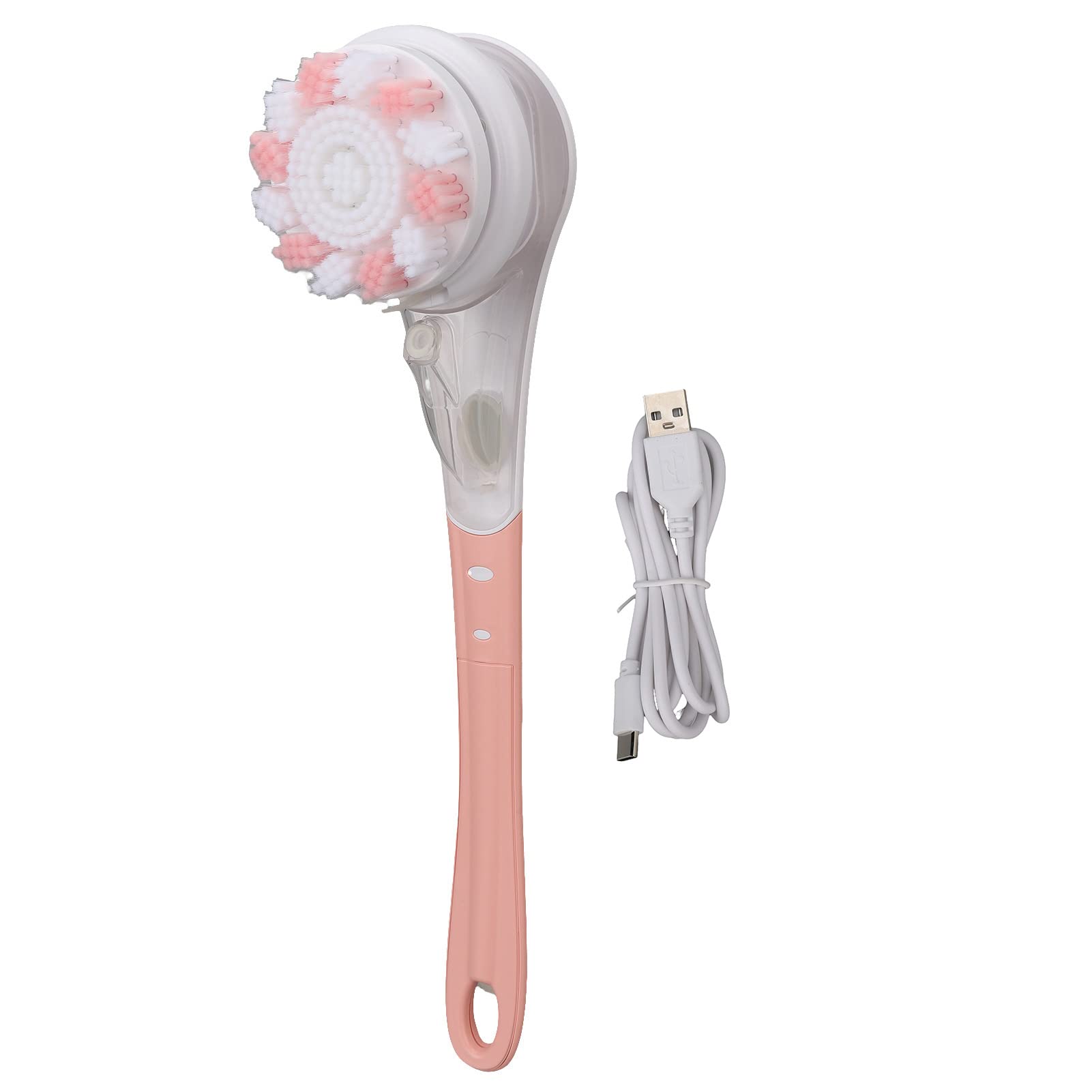 Scrubber Elettrico Per La Schiena, Spazzola Per Doccia Cordless Staccabile Impermeabile, Spazzola Per La Pulizia del Viso E del Corpo, 3 Velocità Regolabili