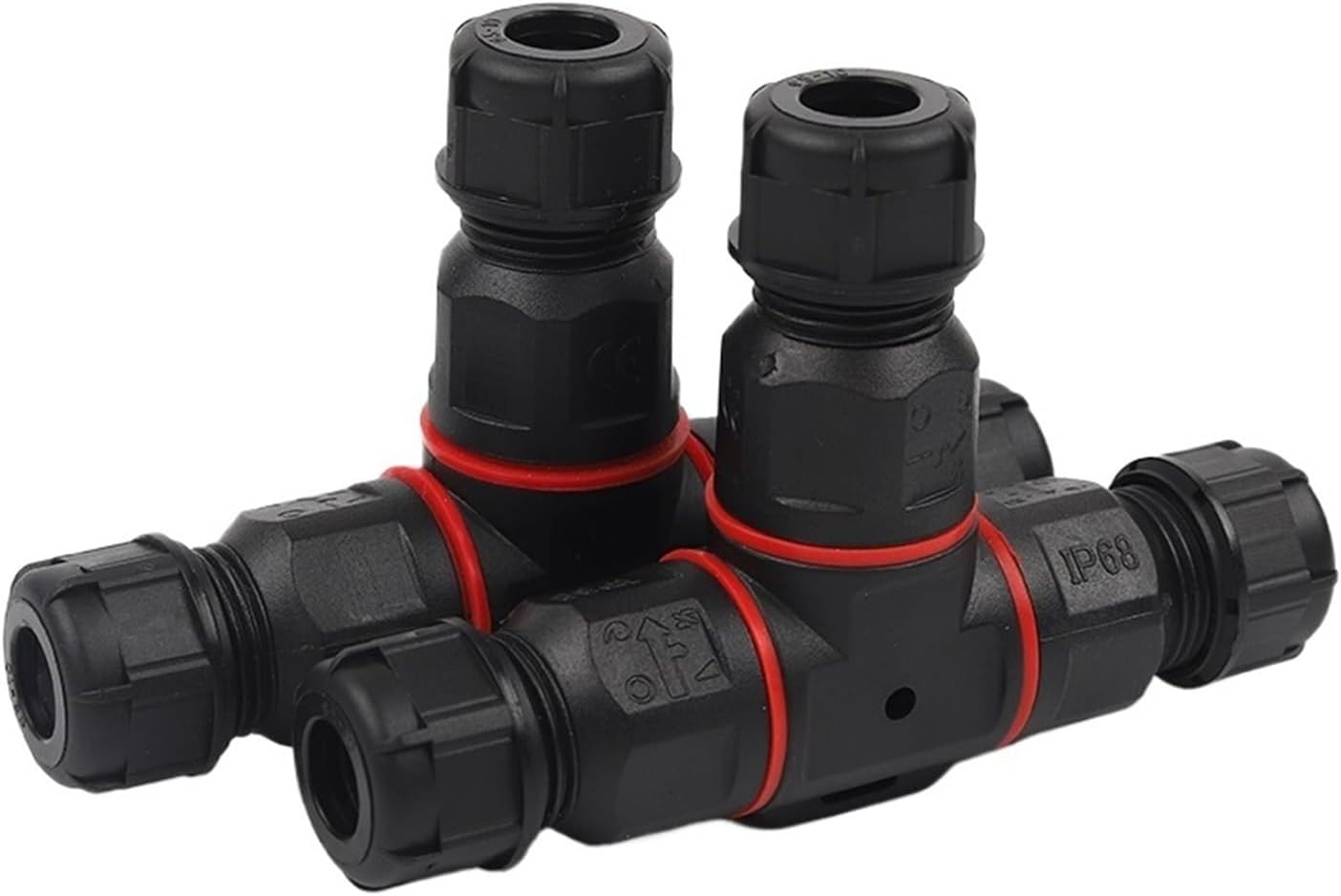 IP68 M20 T-Type 6-10mm Cable Waterproof Connector 2/3 Screw Pin Electrical Terminal Adapter Wire Connector(3 P)