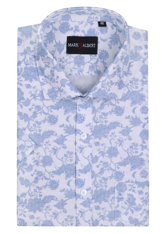 Image of MARK & ALBERT Mens Half Sleeves Printed Shirt