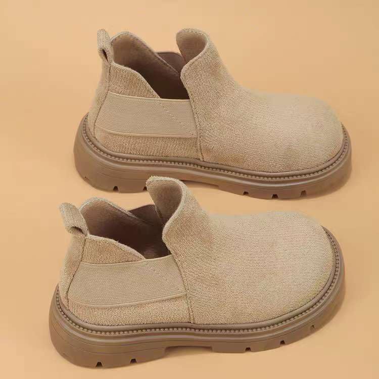 Girls’ Fashion Boots – Soft Suede Slip-On Chelsea Style for Kids (beige, US Footwear Size System, Big Kid, Numeric, Medium, 5)2