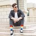 WeciBor Herren Bunt Beiläufig Gemusterte Socken Gekämmte Baumwolle Lustig Neuheit Crew Socken, 12 Paar Geometrie 2, Einheitsgröße
