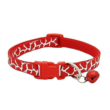 SR VISION Adjustable Reflective Collar Safety Buckle with Bells for Pet Puppy, Cat, Dog, Kitten (Colour May Vary) - Pack of 2