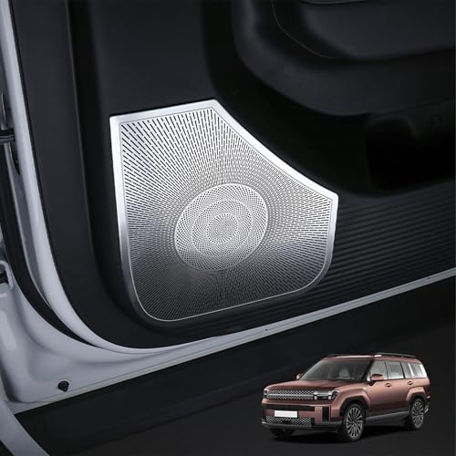 Amzcar �X�e�����X�X�`�[���u���b�N�I�[�g�X�s�[�J�[�J�o�[ �J�[�T�u�E�[�t�@�[�O�����l�b�g�A�N�Z�T���[ Hyundai Santa Fe MX5 2024 2025�ɑΉ� (�V���o�[)