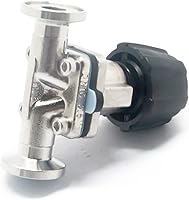 Vista 4 de QiiMii SS316 Tri clampmini válvula de diafragma 1/2" con membrana de EPDM+PTFE, válvula de membrana de abrazadera 1/2" con brida de abrazadera 25,2