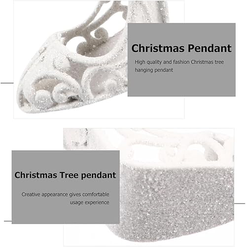 Miniatura 8 de Gadpiparty Decoración colgante para árbol de Navidad, 12 piezas de zapatos de tacón alto para Navidad, invierno, país de las maravillas, vacaciones,