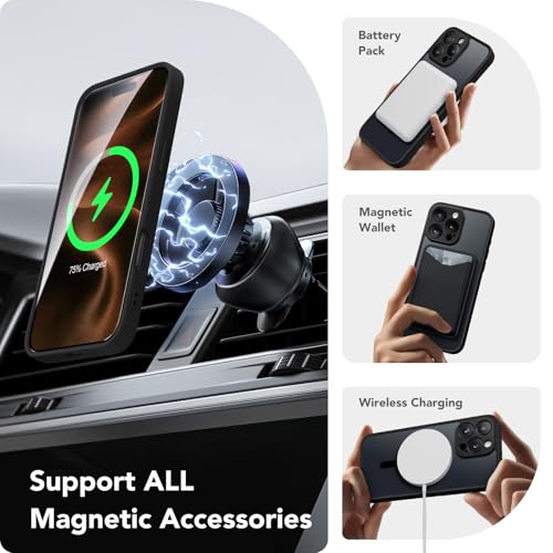 Coque iPhone 16 Pro MagSafe CAPRARO protection caméra noire mate - 3