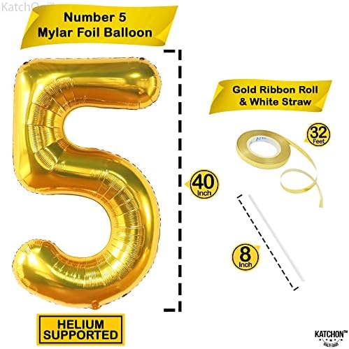 Miniatura 5 de Globos dorados gigantes del número 50 de 40 pulgadas, globos dorados para cumpleaños n. 50, decoraciones de cumpleaños 50, globos para decoraciones