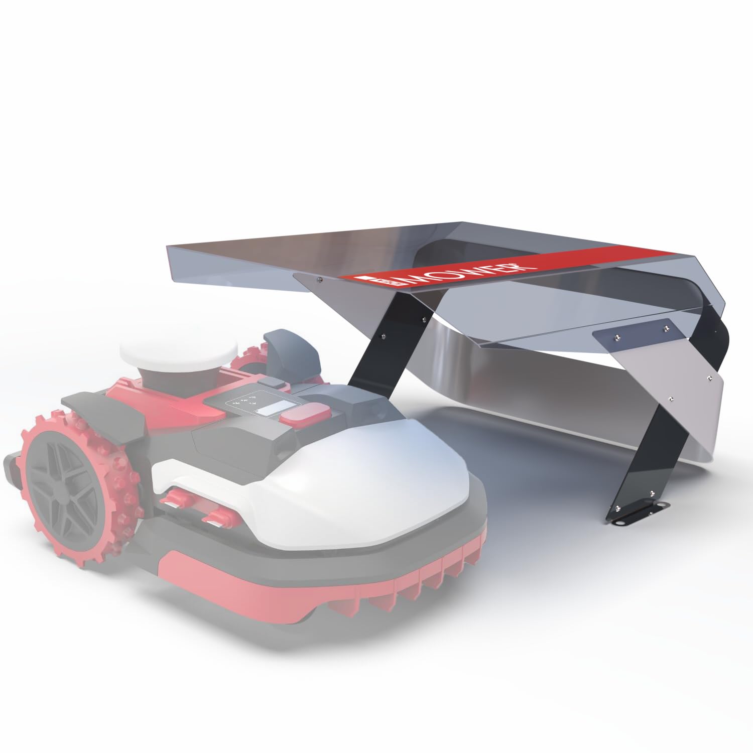 Garage Mobius do kosiarki robota kompatybilna z kress RTKn do trawników do 5000 m² - ochrona z przezroczystym dachem UV, dostęp do klawiatury, samodzielna instalacja