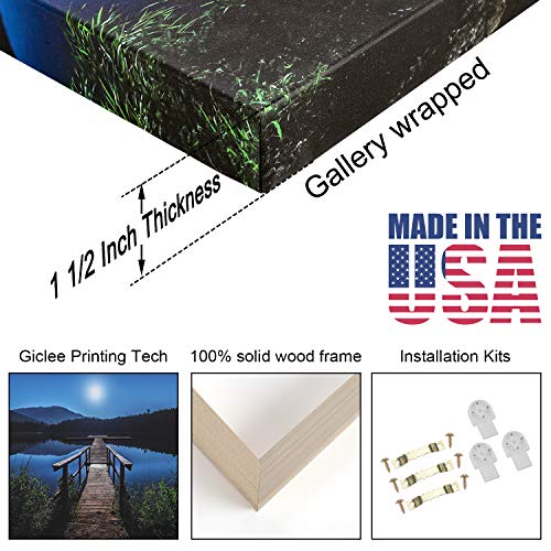 Looife ピーコックキャンバスウォールアート 18x24インチ パープルピーコック 花と写真プリント フレーム入りアートワーク ギャラリー ラップド 鳥 動物 キャンバス 壁装飾 寝室 リビングルーム デコレーション [5]