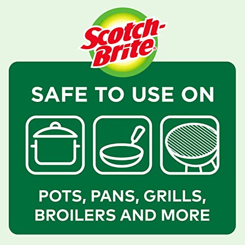 Scotch-Brite Stainless Steel Scrubbers, Durable, Ideal For Uncoated Cookware, 16 Scrubbers #TOP4