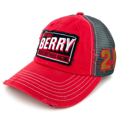 Checkered Flag Sports Josh Berry Vintage Patch #21 Hat Red/Black