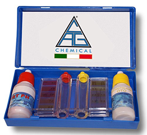 C.A.G Chemical 2Kit000 Test Kit Per Misurazione Cloro E Ph