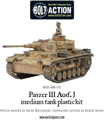 Miniatura 2 de Warlord Games Tanque mediano Panzer III del ejército alemán – 1:56 / 1.102 in a escala de plástico modelo tanque para Bolt Action altamente