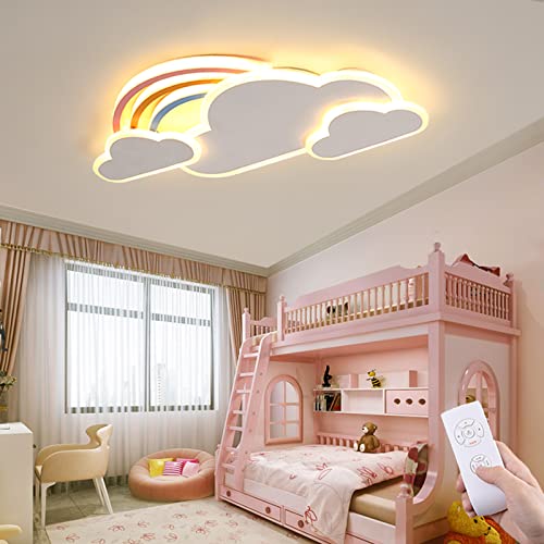 Plafonnier LED Moderne Dimmable 50cm/60cm Avec Télécommande - Design Nuage Blanc Pour Salon Chambre Enfant