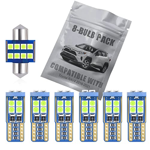 Kit de luces LED interiores azul hielo compatible Toyota RAV4 miniatura 1