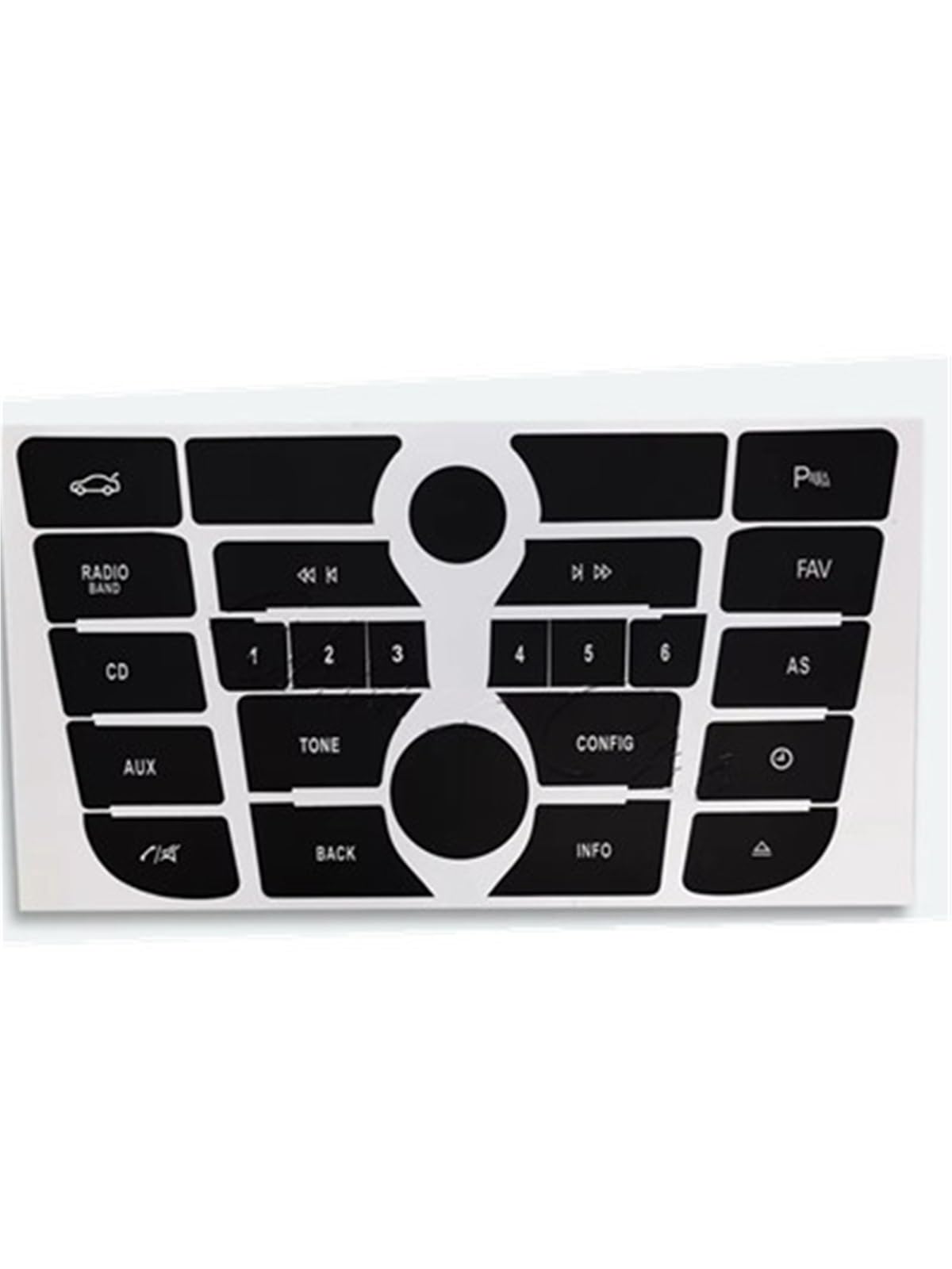 Button Trim Compatible with Vauxhall for Astra J Car Air Conditioning Radio Panel Button Sticker(Ignition)