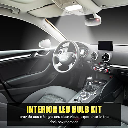 Fiada 72 Pieces Interior Car Lights Bulbs Led Dome Light Bulb Kit T10 31 Mm 42 Mm Led Festoon Bulb Led Replacement Bulbs For Car Dome Map Door Courtesy License Plate Lights (White Light) #TOP5