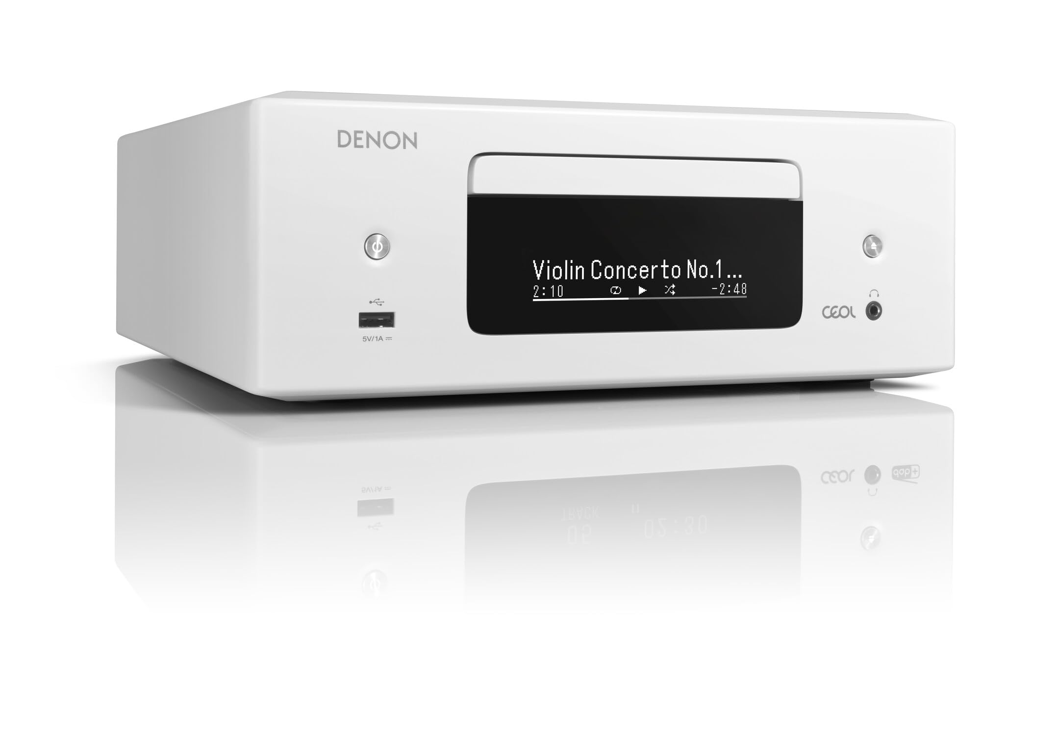 Denon RCD-N12DAB Kompaktanlage, HiFi Verstärker, CD-Player, Internetradio, Musikstreaming, HEOS Multiroom, Bluetooth und WLAN, AirPlay 2, Alexa Kompatibel, 2 Optische TV-Eingänge, DAB+ Radio