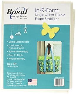 Bosal Single Sided Fusible Foam Stabilizer 45cm x 145cm, Polyester, White, 30.5 x 4.4 x 24.1 cm