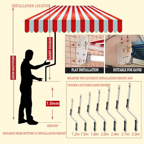 Tenda da sole articolata blu e bianca 2x1,5m impermeabile 8