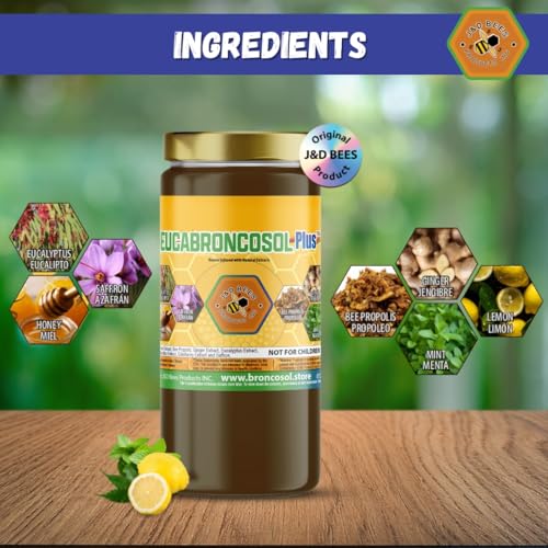 Eucabroncosol Plus - Jarabe de Miel con Limón y Menta 12oz miniatura 3