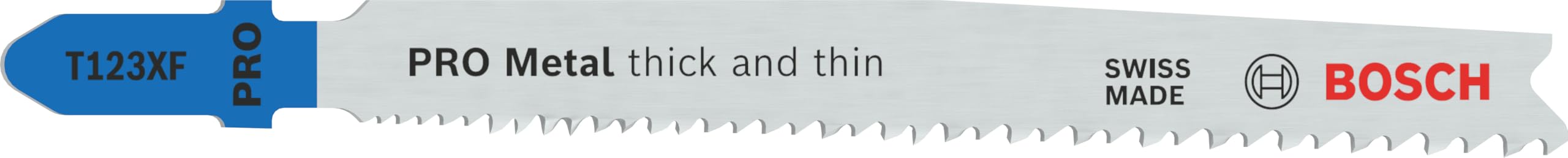 Bosch 3x PRO Metal Thick and Thin T123XF Jigsaw Blade (for Steel sheets, Metal pipes and profiles, Length 100 mm, Professional Accessory Jigsaw)