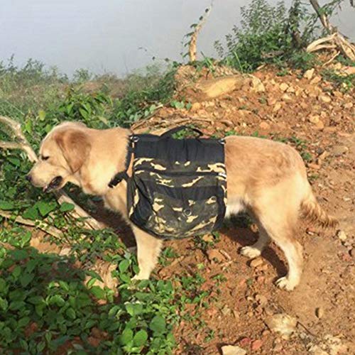 PJDDP Großer Hunderucksack,Hund Packtaschen Doppeltasche, Verstellbare wasserdichte Schultertasche Satteltasche Radtasche Hundegeschirr, Hound Travel Outdoor Hund Rucksack Für Mittelgroße Hunds,L