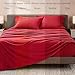 Bare Home Super Soft Fleece Sheet Set - King Size - Extra Plush Polar Fleece, No-Pilling Bed Sheets - All Season Cozy Warmth (King, Red)