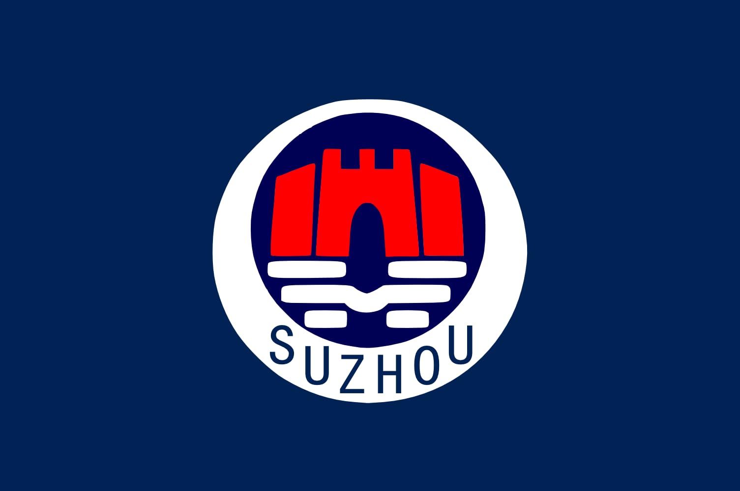 Drapeau de Suzhou grand modele textile premium