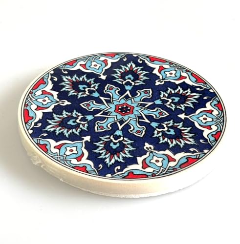 【トルコ直輸入】 陶器タイルコースター51｜伝統的イズニック模様｜選べるデザイン多数｜トルコ雑貨 ギフトにものサムネイル