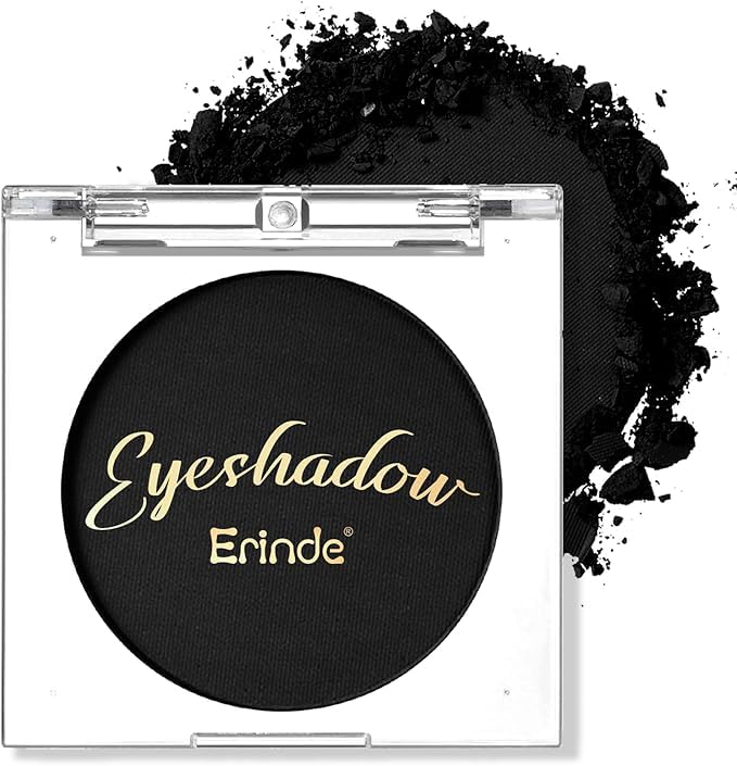 Erinde Paleta de sombra de ojos Single, tonos nudeos mate, resistente al agua, paleta de sombras de ojos en polvo prensado, alta pigmentación y larga duración, maquillaje básico de sombra de ojos #01
