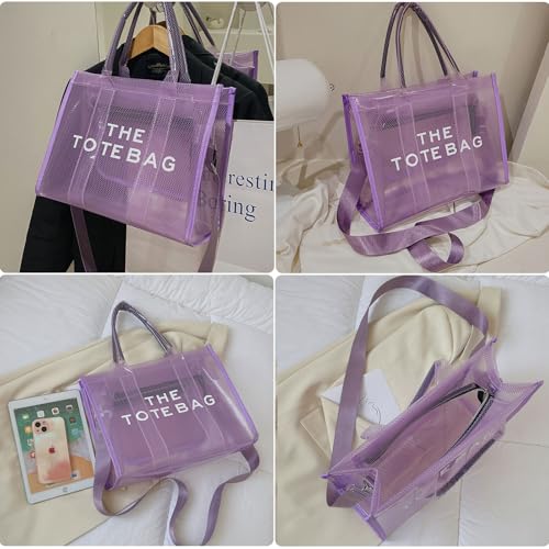 Image of Clear Tote Bag Stadium Events Large Clear Purse for Women Transparent Crossbody Bag for Concert,Work,Beach,Sport