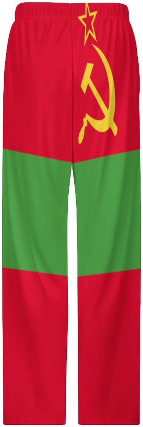 Adugen Origei Men Pajama Pants Sleepwear Uzbekistan Flag Men Sleepwear Sweet Pj Bottoms