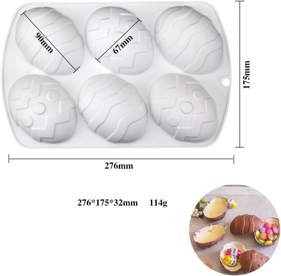 Silicone Mold Chocolate Decorating Mould DIY Cake Mousse Molds Baking Accessories Reusable Tools (Egg N_11.84 X7 X1.28inch) image 2