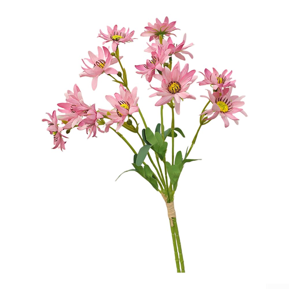 Marguerites artificielles en soie durables pour décoration d'intérieur sans eau