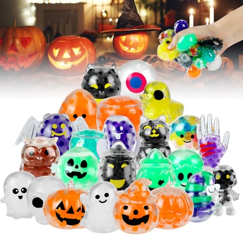 24Packs Halloween Stress Balls,Squishy Balls,Squishy Squeeze Ball...