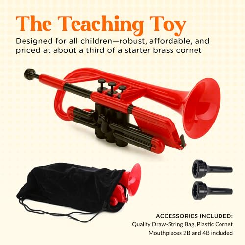 image for PINSTRUMENTS pCornet Plastic Cornet - Mouthpieces and Carrying Bag - L