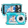Unterwasserkamera Wasserdichte 2.7K 1080P FHD 48 MP Unterwasser Camcorder Dual Screen Videokamera Digitalkamera Selfie