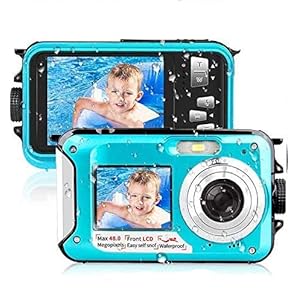 Unterwasserkamera Wasserdichte 2.7K 1080P FHD 48 MP Unterwasser Camcorder Dual Screen Videokamera Digitalkamera Selfie