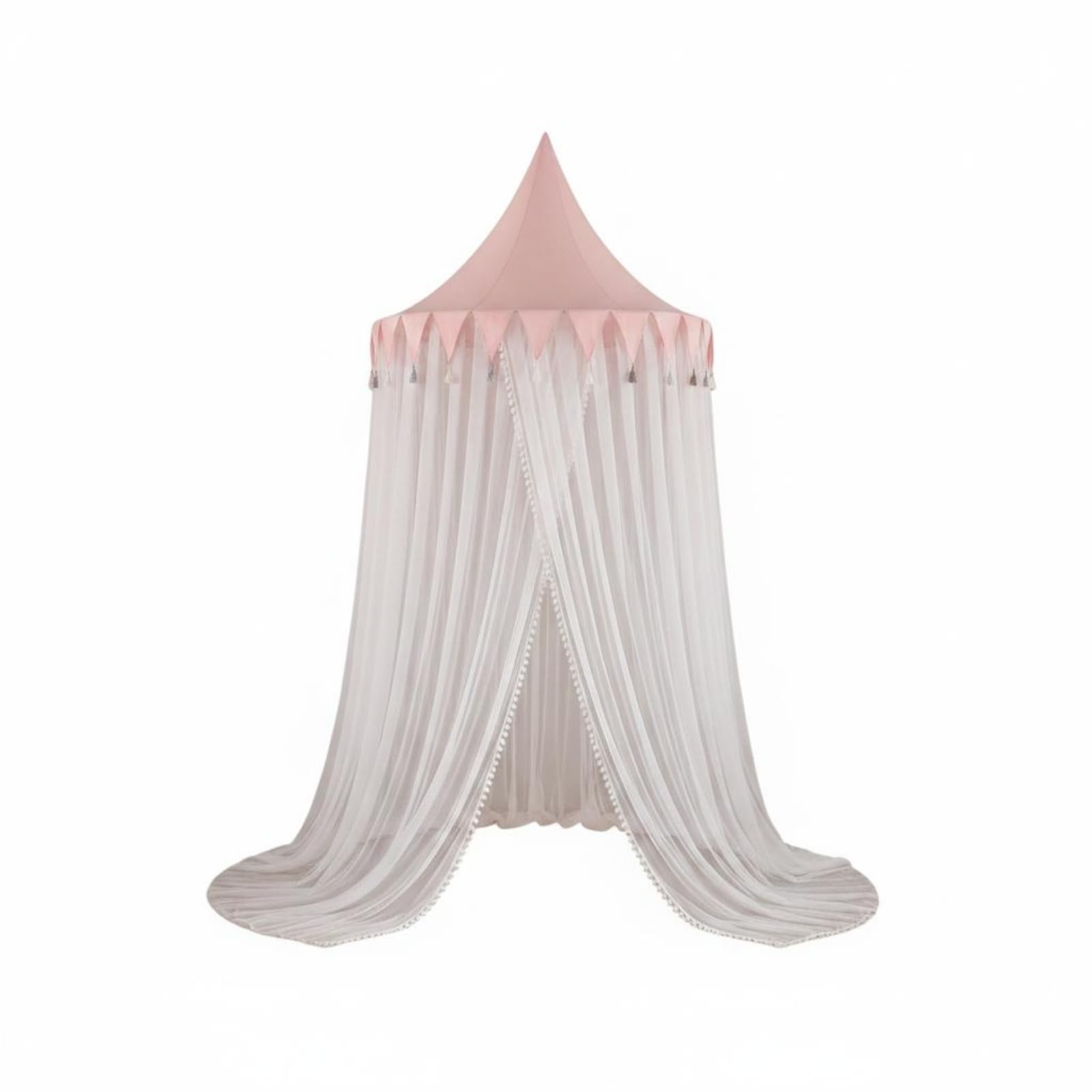 Round Canopy Bug Net Light Blocking Ceiling Bed Canopy Romantic Princess Bed Curtain for Girls, Kids, Bedroom, Light Pink, 1.2M | Home & Garden | Kids & Teens at Home | Bedding-image-24