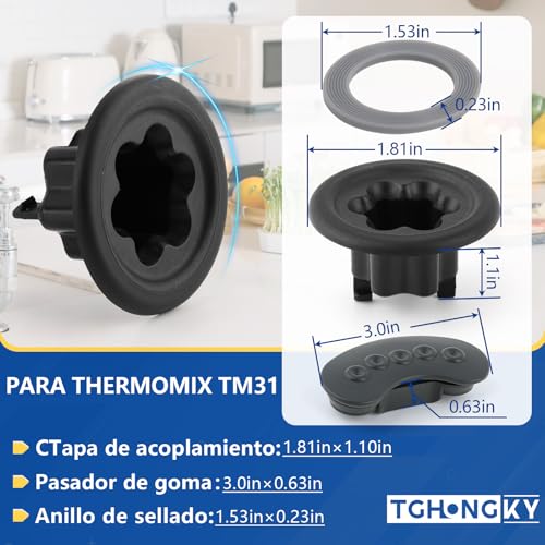 TGHongKy Junta para Módulo para Thermomix Tm31 Tapa del Módulo de Conexiones para Tm31 Goma de Contacto para Thermomix Tm31 Embrague Motor Replacement Accesorios de Sellado XX - imagen 3