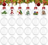 boule plastique transparente 6 cm 🎄🎄【Création DIY Personnalisée】：Ces boules transparentes à rempli sont parfaites pour exprimer votre créativité ! Ajoutez-y des rubans, fleurs séchées, confettis, photos ou paillettes pour créer des décorations uniques. Une activité DIY amusante pour toute la famille pendant les fêtes de Noël.