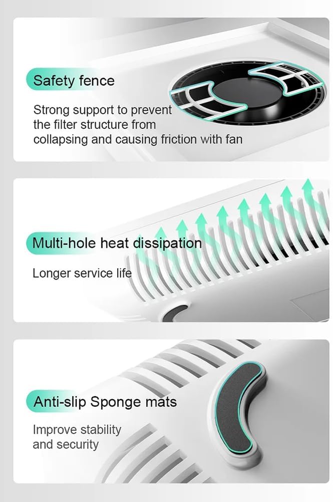 Professional Nail Dust Collector, Vacuum Fan Dust Extractor, Powerful & Quiet Nail Tech Dust Suction Machine for Acrylic Gel Nail Polishing, High-End Nail Salon