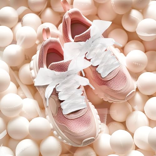 2 Pairs Fashion Shoelaces, 43in Ribbon Flat Snow Yarn Shoelace Soft Stain Organza Shoestrings for Women Sneakers4