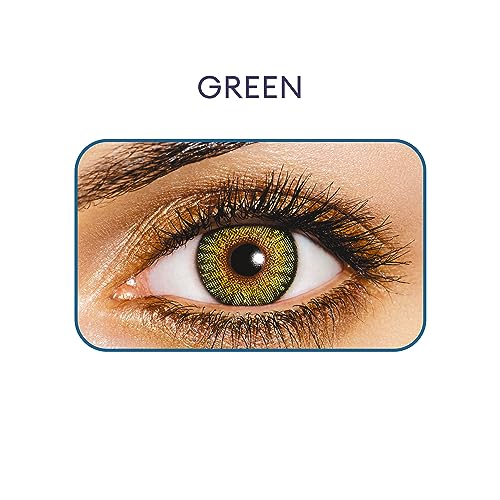 Image of FreshLook One‑Day | Daily Colored Contact Lenses | Radiant, Bold & beautiful eyes | Pure Green, Power (-01.75)| Pack of 10 | From Alcon