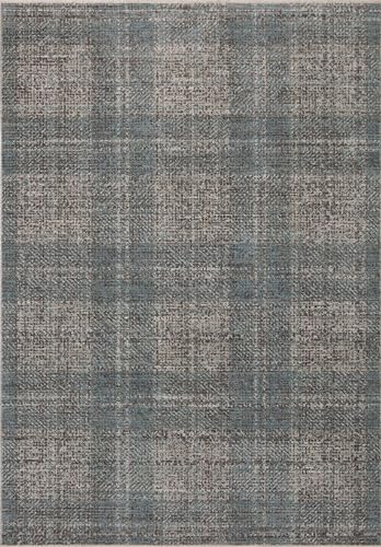Image of Loloi Angela Rose Ember Denim /Charcoal 2'-3 inch x 3'-10 inch Accent Rug | EMB-09 Approx. 2x4 Blue Entryway Kitchen, Modern, Timeless, Neutral, Accent Rug