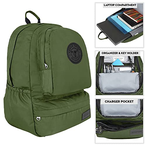 Image of URBAN TRIBE Havana Laptop Backpack Medium Size For Men & Women | Laptop Bag 15.6 Inch | Office Work /Casual /College /Travel Bag | Olive, 27L