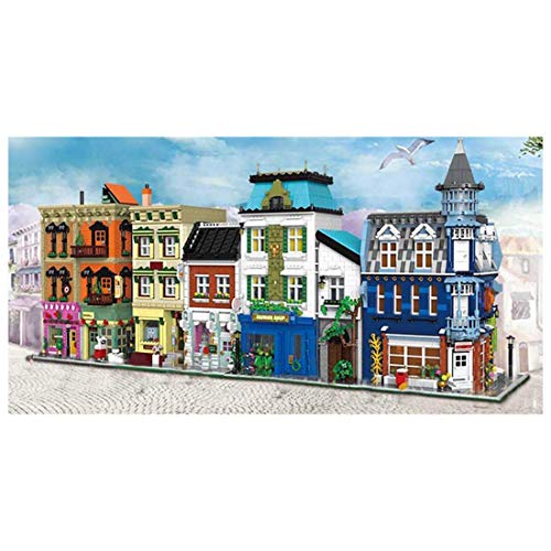 n.g. Wohnkultur Architektur Bausteine Modell 3331Pcs Europäischer Blumenladen MOC Stadthaus Straßenansicht Stadthaus… – Bild 3