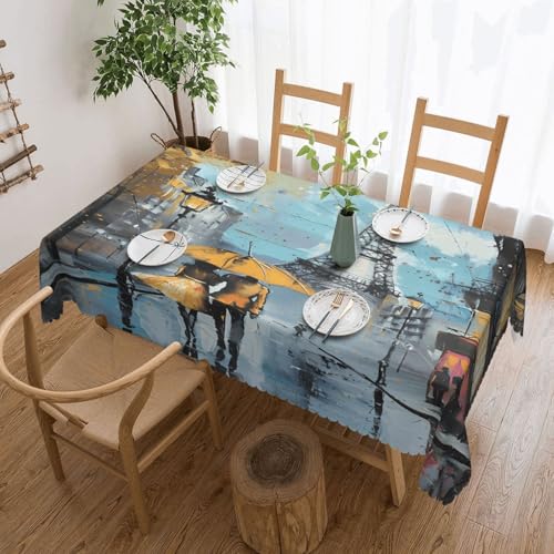 Nappe de table décorative étanche Tour Eiffel 137x183cm pour banquet chic